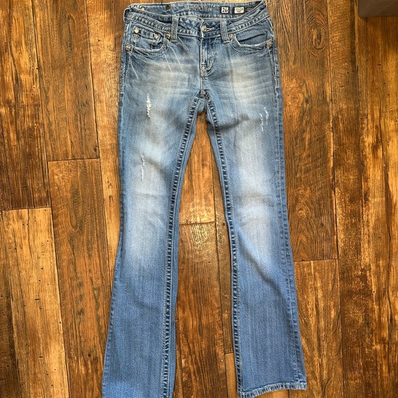 Miss Me Women's Light Blue Boot Cut Jeans with Embellishments - Picture 2 of 8